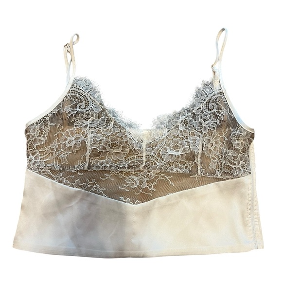 Oh Polly Bria Lace Panel Cami Top in Ivory - Picture 2 of 11